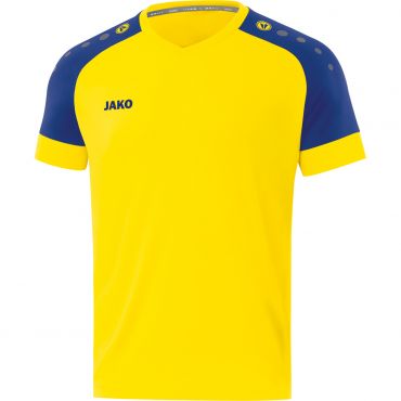 JAKO Maillot Champ 2.0 KM 4220 Jaune Bleu