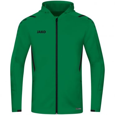 JAKO Veste d'entrainement Challenge avec Capuchon 6821 Vert Noir