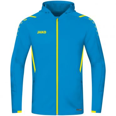 JAKO Veste d'entrainement Challenge avec Capuchon 6821 JAKO Bleu Fluo Jaune