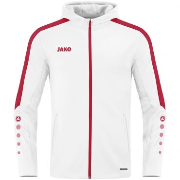 JAKO Veste avec Capuchon Power 6823 Blanc Rouge