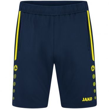 JAKO Short d'entrainement Allround 8589 Marine Fluo Jaune